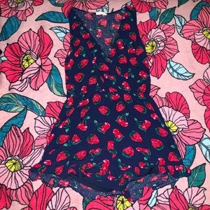 boutique strawberry and cherry romper